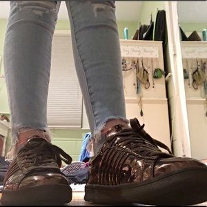 Worn once FROM ITALY brown sneakers